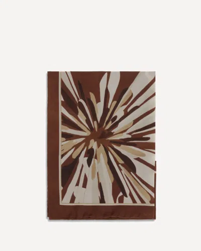 Brunello Cucinelli Bloom Print Silk Pongée Scarf In Multi