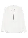 Brunello Cucinelli Monili Silk Blouse In White