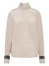 Brunello Cucinelli Long-sleeved Tops In Neutral
