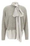 Brunello Cucinelli Women Blouse Sweater In Gray