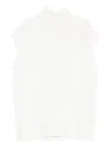 Brunello Cucinelli Turtleneck Sleeveless Top In White