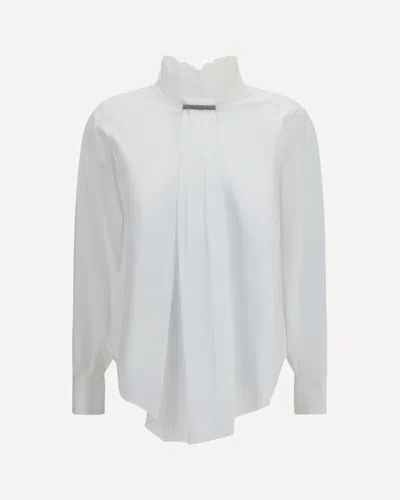 Brunello Cucinelli Blouse With Monili Decoration In White