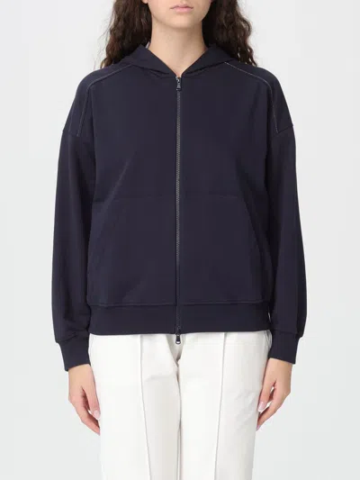 Brunello Cucinelli Sweatshirt Woman  In Blue