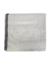 Brunello Cucinelli Warm Cashmere Blend Scarf In Grey