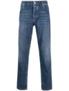 Brunello Cucinelli Slim-cut Mid-rise Jeans In Blue