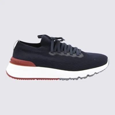 Brunello Cucinelli Blue Canvas Sneakers
