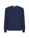 Brunello Cucinelli Relaxed Fit Blue Cashmere Sweater