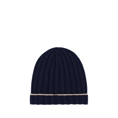 Brunello Cucinelli Blue Cashmere Men's Beanie