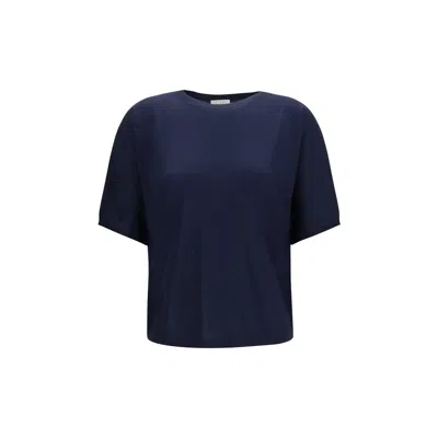 Brunello Cucinelli Blue Cashmere Sleeveles Women's Sweater