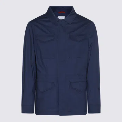 Brunello Cucinelli Cotton-blend Jacket In Blue