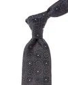 Brunello Cucinelli Blue Circles Silk Tie