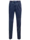 Brunello Cucinelli Blue Corduroy Trousers Blue In Blue