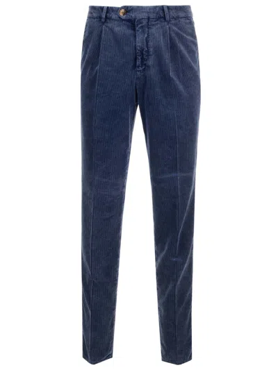Brunello Cucinelli Blue Corduroy Trousers Blue