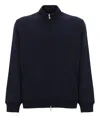 Brunello Cucinelli Zipped Sweatshirt In Blue