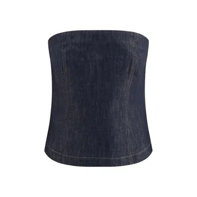 Brunello Cucinelli Blue Cotton Bodysuit