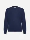 Brunello Cucinelli Blue Cotton Crewneck Sweater