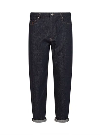 Brunello Cucinelli Blue Cotton Denim Iconic Fit Jeans