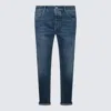 Brunello Cucinelli Blue Cotton Denim Jeans In Blue