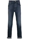 Brunello Cucinelli Blue Cotton Denim Regular Jeans In Blue