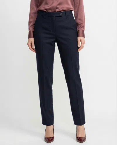 Brunello Cucinelli Blue Cotton Dress Pants In Black