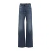 Brunello Cucinelli Wide-leg High-waist Jeans In Soft Denim Blend In Blue