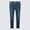 Brunello Cucinelli Blue Cotton Denim Jeans In Blue