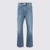 Brunello Cucinelli Belt Loop Denim Trousers In Blue
