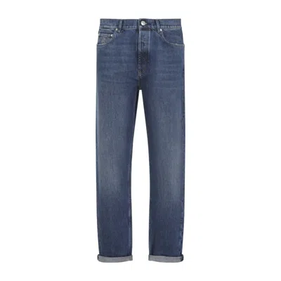 BRUNELLO CUCINELLI BLUE COTTON JEANS