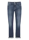 Brunello Cucinelli Blue Cotton Jeans In Blue