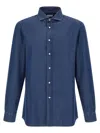 Brunello Cucinelli Blue Regular Solid Shirt In Blue