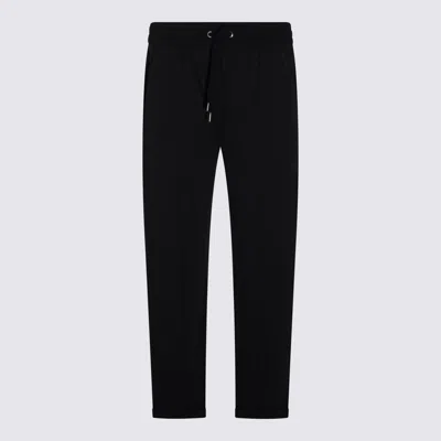 Brunello Cucinelli Blue Cotton Pants In Black