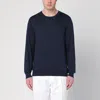 Brunello Cucinelli Blue Cotton Crewneck Sweater