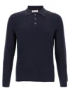 Brunello Cucinelli Blue Crochet Polo Shirt