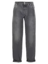 Brunello Cucinelli Greyscale Denim Trousers In Blue