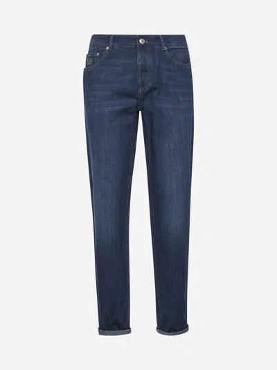 Brunello Cucinelli Blue Denim Leisure Fit Jeans