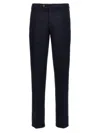 Brunello Cucinelli Tailored Flat Front Pants In Blue Cotton In Blue