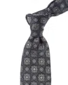 Brunello Cucinelli Navy Floral Medallion Silk Tie