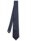 Brunello Cucinelli Blue Geometric Tie In Blue