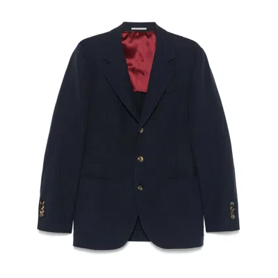 Brunello Cucinelli Blue Jackets - Blazers Men