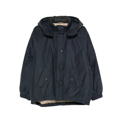 BRUNELLO CUCINELLI BRUNELLO CUCINELLI BLUE JACKETS - OVERSIZED JACKETS WOMEN