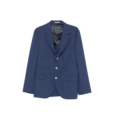Brunello Cucinelli Blue Jackets - Suit & Dinner Jackets Men