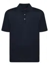 Brunello Cucinelli Linen-blend Polo Shirt In Blue