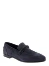 Brunello Cucinelli Blue Loafers With Monil Detail On The Front In Suede Woman