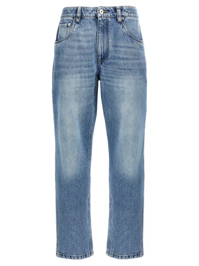 BRUNELLO CUCINELLI BLUE MONILE DENIM JEANS