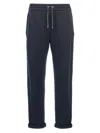 Brunello Cucinelli Blue Monile Joggers In Multi
