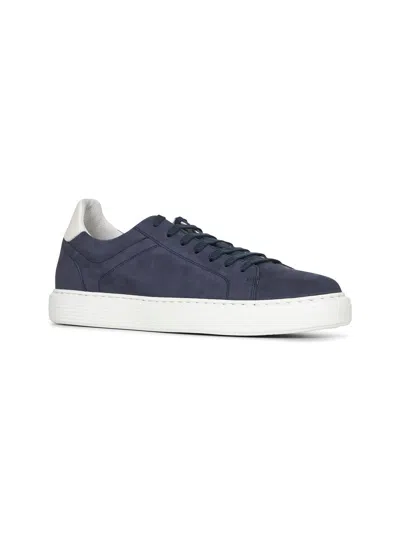 Brunello Cucinelli Blue Nubuck Calf Leather Sneakers