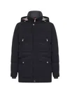 Brunello Cucinelli Men Knit Insert Down Jacket In Blue