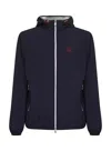 Brunello Cucinelli Men Nylon Blouson Jacket In Blue