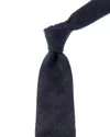 Brunello Cucinelli Navy Cashmere Tie In Blue