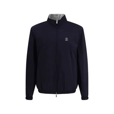 Brunello Cucinelli Blue Polyamide Shell Jacket